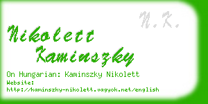 nikolett kaminszky business card